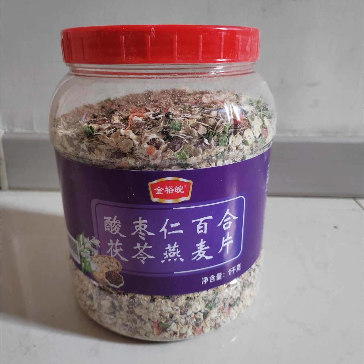 酸枣仁百合茯苓燕麦片免煮即食无蔗糖原味开水冲泡谷物代餐速食品