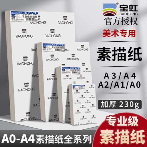 宝虹素描纸A3A4美术生专用