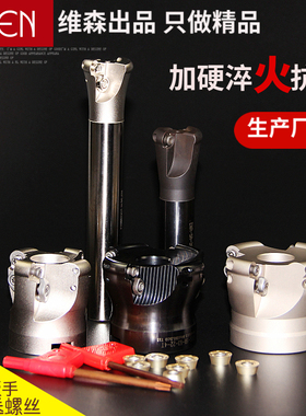 EMR5R数控刀盘R5CNC铣刀盘R6 EMRW6R端面铣刀盘50 63 80 100黑色