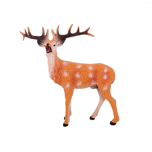 仿真森林动物梅花鹿玩具白尾鹿实心模型圣诞节驯鹿小鹿场景摆件