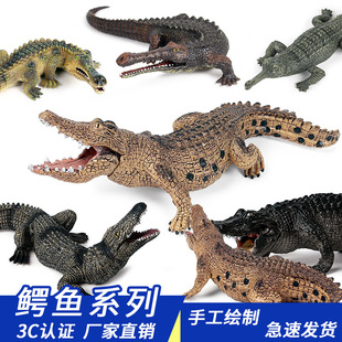 仿真动物园玩具鳄鱼模型实心扬子鳄尼罗野猪鳄帝王鳄鱼缸装饰摆件
