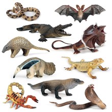 儿童仿真动物模型蜥蜴蝎子蜈蚣食蚁兽万圣节装饰品整蛊玩具摆件