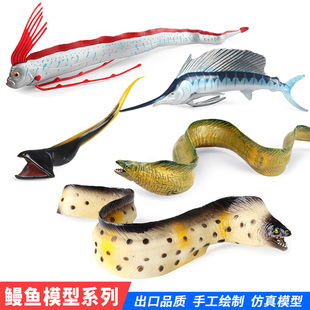 仿真鳗鱼模型海鳗宽咽鱼旗鱼皇带鱼海洋动物玩具幼儿园早教认知
