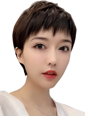 舒淇狗啃刘海真发头套