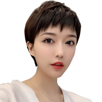 舒淇狗啃刘海真发头套