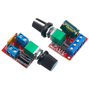 PWM直流电机调速器3V-35V调速开关板5A开关功能LED调光调速模块