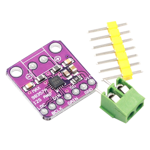 MAX98357 I2S 音频放大器模块 无滤波D类放大 支持ESP32 树莓pi