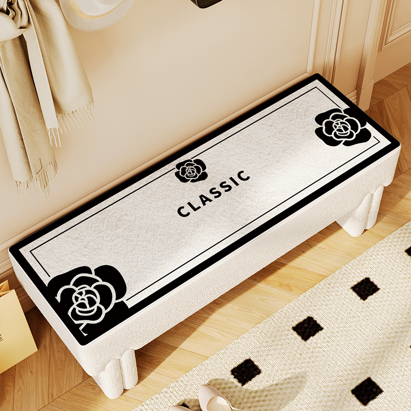 入户换鞋凳坐垫软包轻奢鞋柜垫子