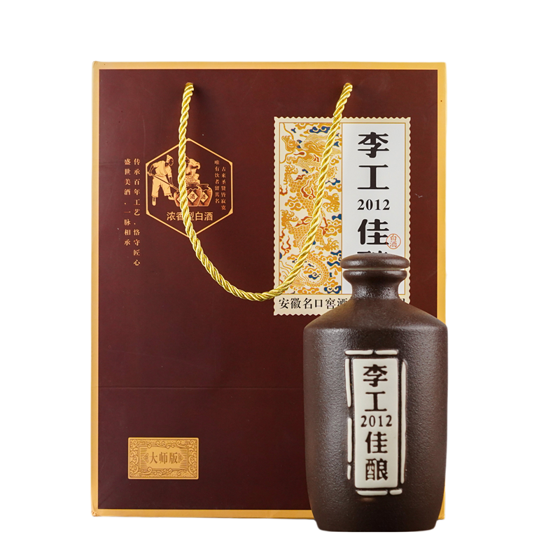 安徽古井镇名口窖李工佳酿纯粮浓香型礼盒整箱52度白酒原浆自酿