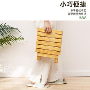 加厚实木马扎折叠凳子木质板凳小凳子矮款家用浴室儿童便携式简易