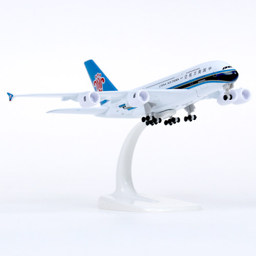 空客A380合金带轮可拆飞机模型