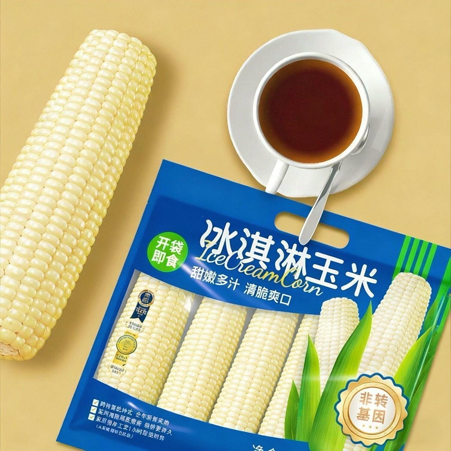 清甜即食冰淇淋玉米棒早餐代餐