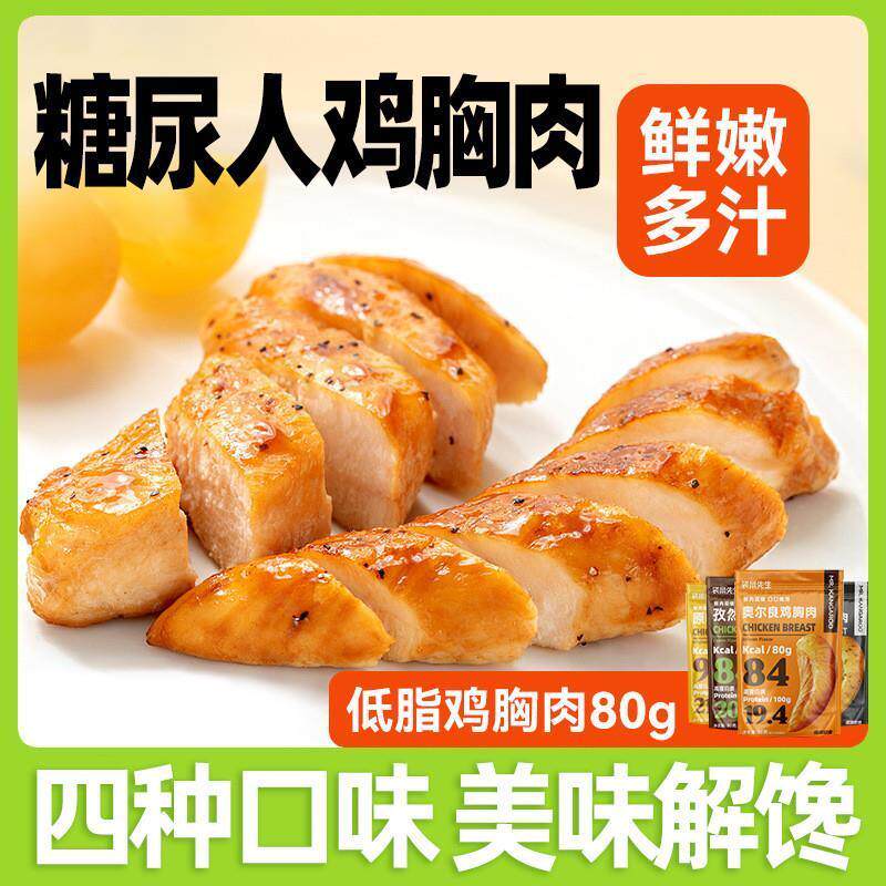 低脂鸡胸肉低碳水糖尿饼病