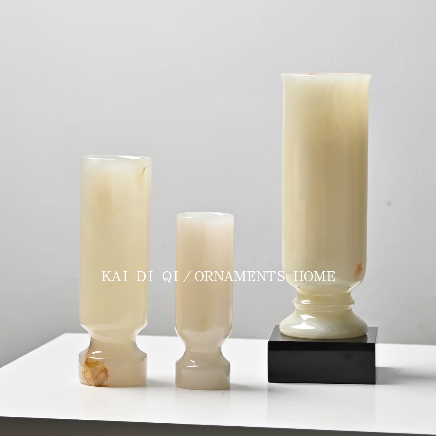 新品古典阿富汗玉石花瓶客厅茶几岛台玄关装饰插花瓶简约玉石花瓶