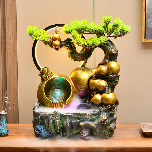 招财葫芦流水摆件循环水