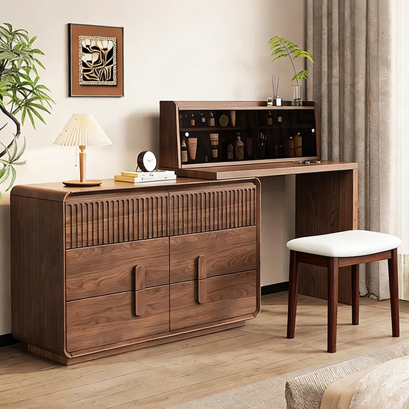 中古风梳妆台家用卧室转角化妆桌斗柜一体靠墙储物柜伸缩收纳柜子,住宅家具,梳妆台/桌,淘宝优惠券,粉丝福利购,淘宝优惠卷