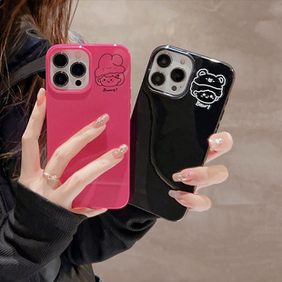 情侣适用iphone16苹果15pro Xs光面8p可爱14情侣12软 max手机壳11