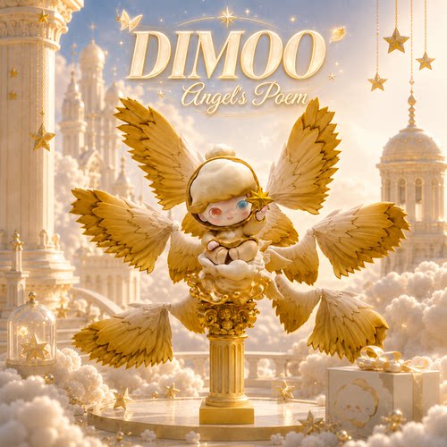 纯手工泡泡玛特天使序列dimoo执星之约改娃diy摆件盲盒生日礼物