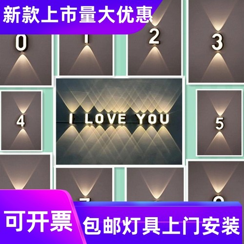 LED数字灯户外防水景观洗墙射灯Logo灯露台灯阳台灯招牌店铺工厂
