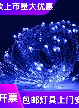 10MLED灯串5W红色紫色蓝色电池USB灯串节日装饰室内彩灯新款工厂