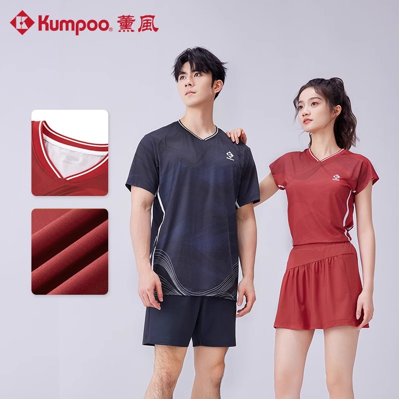 薰风2025春夏儿童羽毛球服短袖T恤速干熏风快干大赛服K241-1038