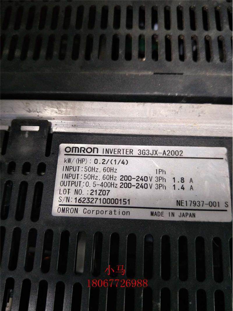 3G3JX0.32KW22变0V3GJX-A0022欧姆龙频器议价