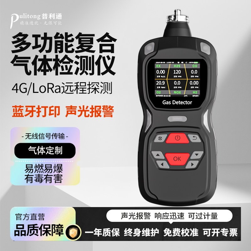 四合一气体检测仪五合一六合一检测锅炉烟气氮氧化物二氧化硫氨气