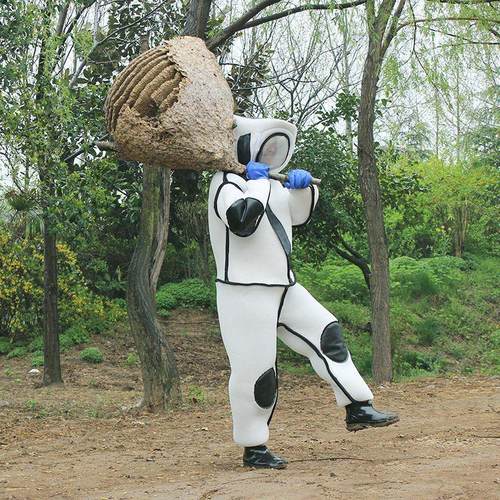 马蜂窝防护服马蜂全套透气专用防蜂衣胡蜂防护服衣服加厚连体全封