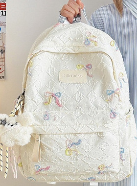 法国MK DN~新款书包女小学生双肩包大容量减负护脊初中生高中背包