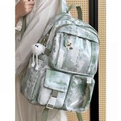 英国LMKL2026新款 学生书包初中女生古风双肩包减负护脊超轻