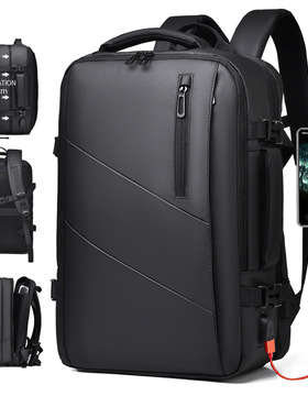 正品【MKDN】2025新款双肩包男大容量电脑包高档商务包扩容书包男