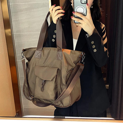 法国MKCLACK大容量女单肩包质感百搭学生托特包通勤简约斜挎包女