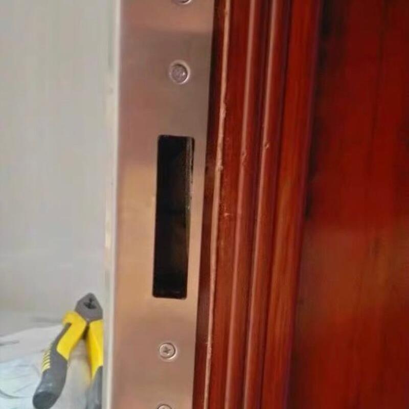门框配件卧室房门木门锁锁具锁体指向片扣片挡板加长加厚锁槽修复图片