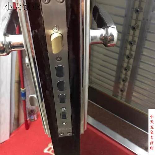 4068窄锁体门不锈钢木门4568防盗门小方头双快24不锈钢面