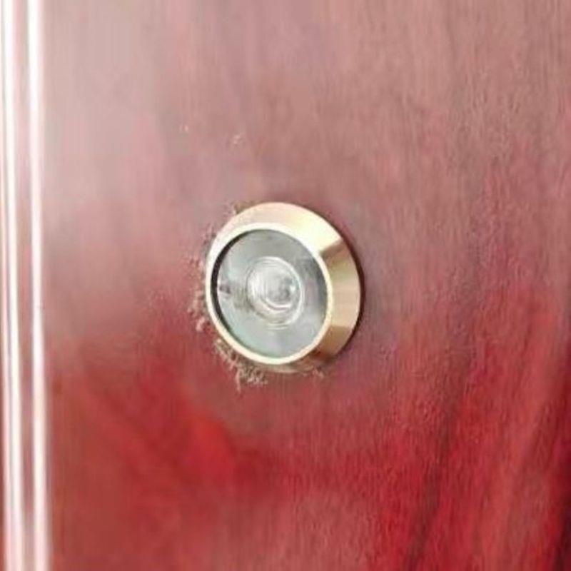 家用全铜防盗门可视监控通用防撬高清门镜玻璃纯铜带后盖老式猫眼