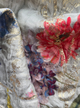 意大利进口Ruffo Coli真丝提花面料奢侈品面料供应商大牌时装布料