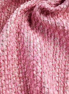 意大利进口色织粗花呢ruffo coli高定时装大牌布料奢侈品级面辅料