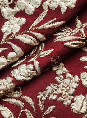 欧洲进口真丝提花意大利ruffo coli大牌布料奢侈品面辅料高定时装