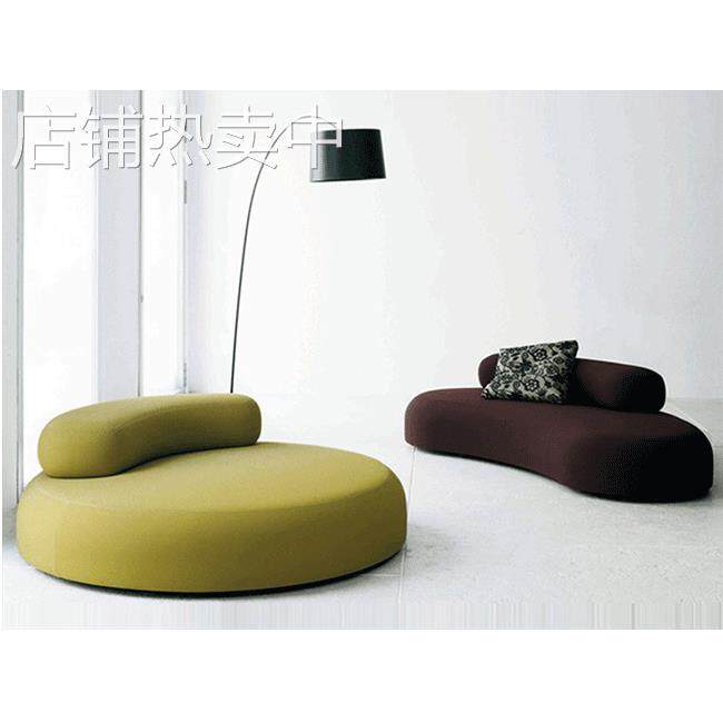 创意弧形沙发简约现代酒店大堂售楼处个性布艺沙发圆形鹅卵石沙发