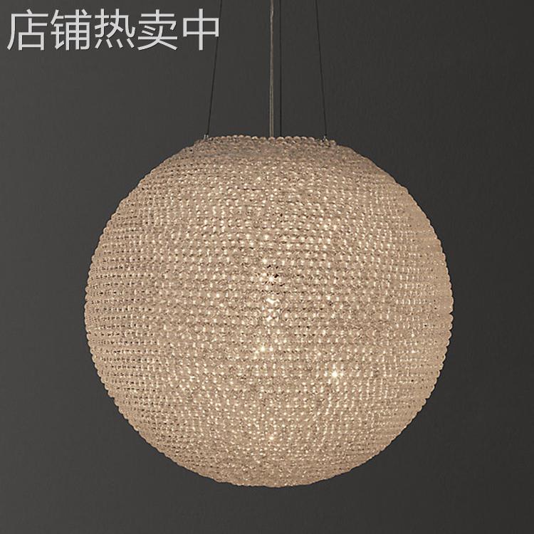 美式乡村简约个性创意客厅灯餐厅地球仪别墅卧室轻奢圆形水晶吊灯
