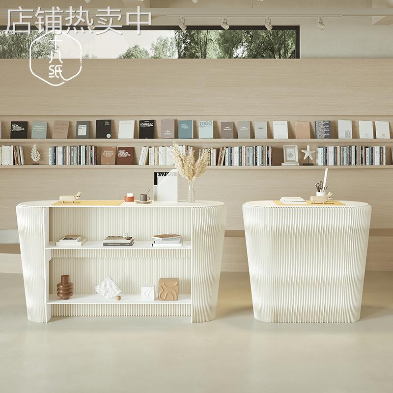 十八纸货架展示柜产品珠宝化妆品手办中岛陈列展示台前台格层展架