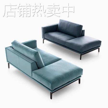 办公室沙发茶几组合现代简约商务会客实木三人位沙发小户型贵妃