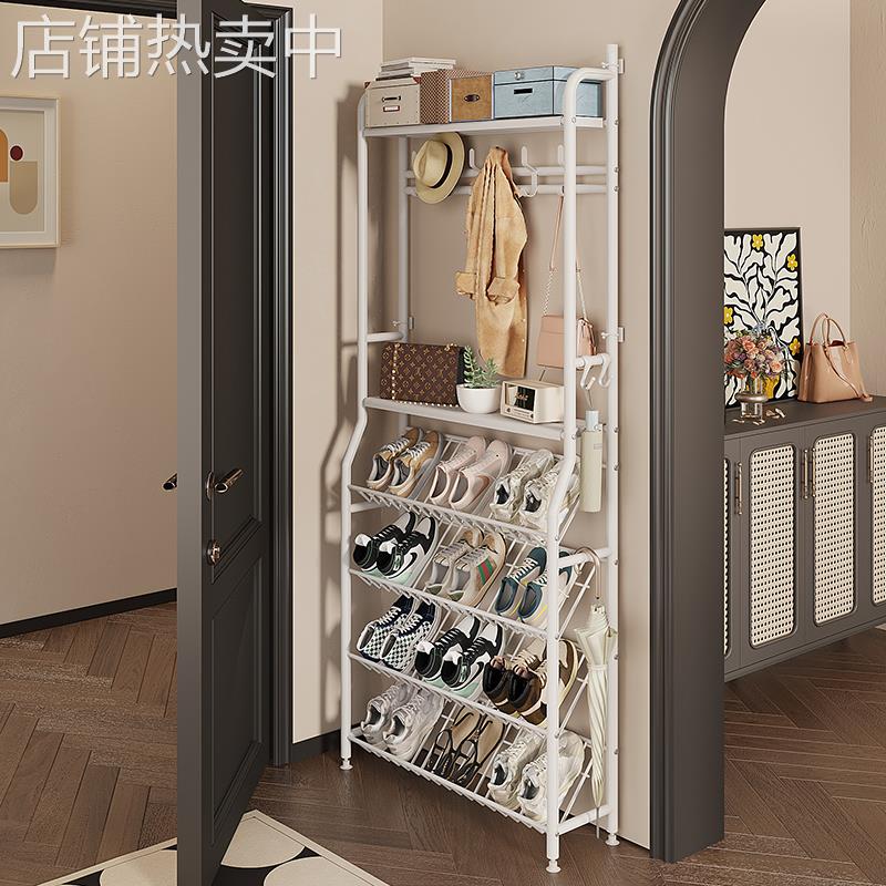 简易鞋架挂衣架门口后窄过道鞋柜家用多层入户收纳置物架