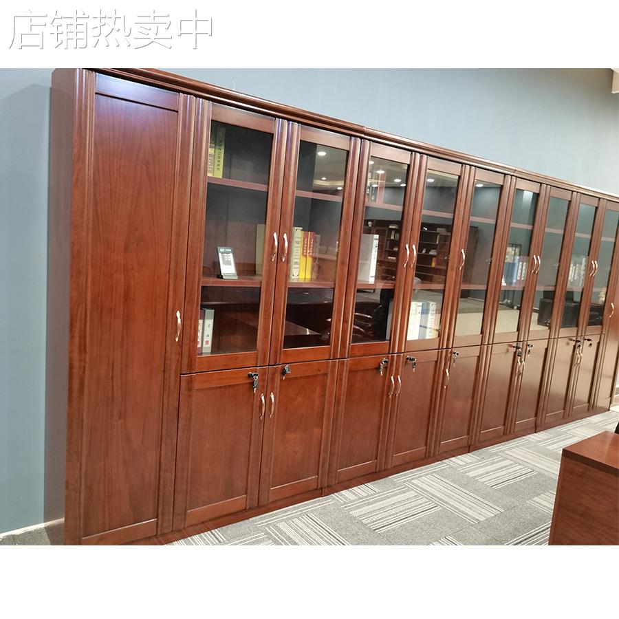 中式立体式多功能油漆木皮资料柜落地柜文件柜厂家直销W-08