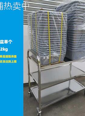 YA8O欧式餐厅酒店静音餐车三层不锈钢收碗车中号手推收餐车商用送