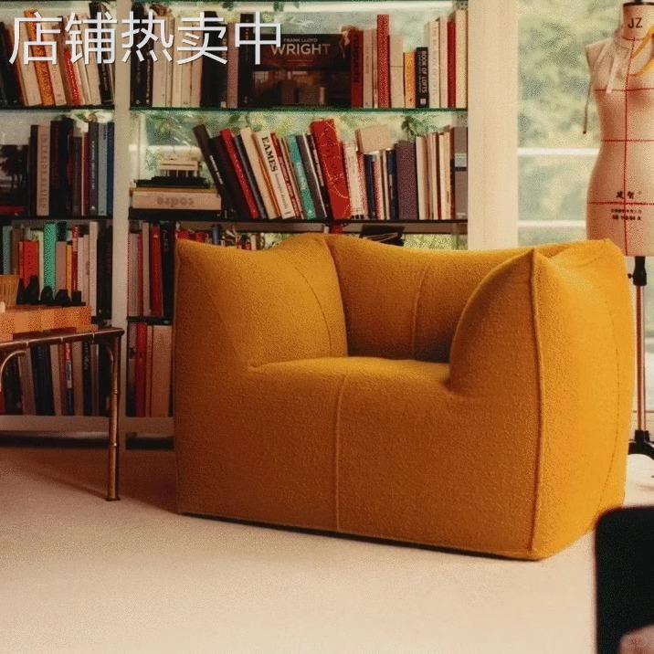 北欧轻奢沙发设计师创意酒店民宿客厅家用小户型休闲会客单人沙发