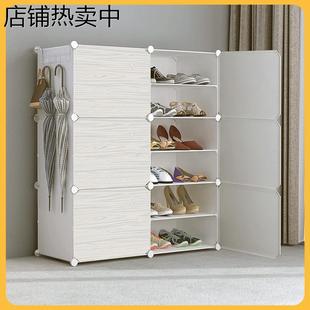 鞋 柜 架家用收纳神器简易门口多层防尘门后置物架塑料组装 折叠大鞋