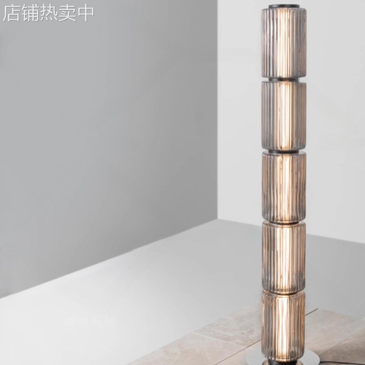 新款COLUMN轻奢极简客厅落地灯设计师样板房卧室艺术玻璃落地灯