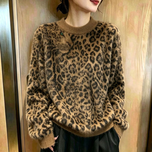 欧货高端圆领宽松时髦大码上衣女