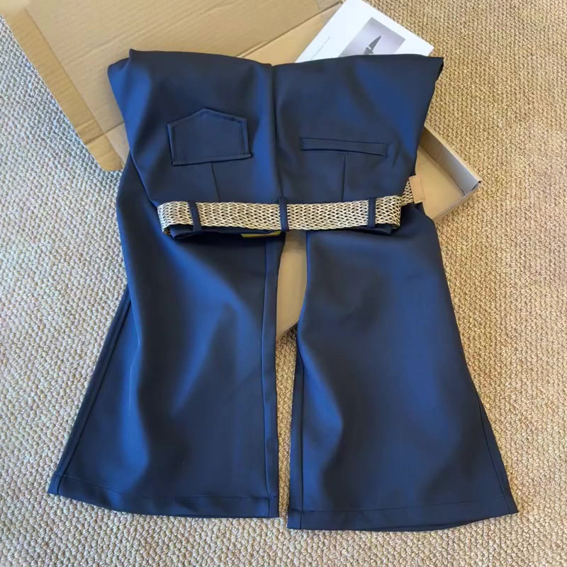 欧货高端定制蓝色大码阔腿西装裤女2025冬季新款加厚垂顺感休闲裤,女装/女士精品,大码裤装,淘宝优惠券,粉丝福利购,淘宝优惠卷